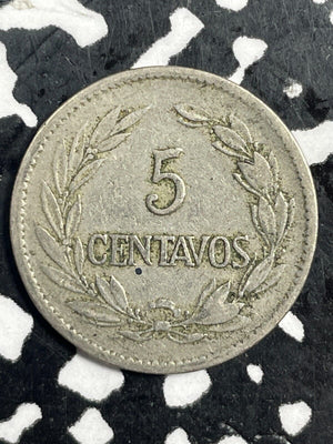 1919 Ecuador 5 Centavos Lot#M0803