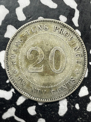 (1920) China Kwangtung 20 Cents Lot#M0647 Silver!