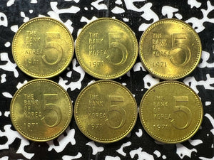1971 Korea 5 Won (6 Available) High Grade! Beautiful! (1 Coin Only)