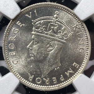 1946 Southern Rhodesia 6 Pence Sixpence NGC MS62 Lot#G5348 Silver! Nice UNC!