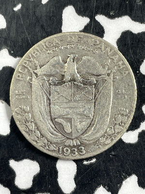 1933 Panama 1/10 Balboa Lot#M2069 Silver!