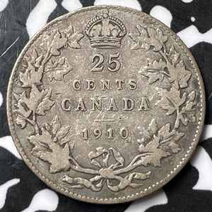 1910 Canada 25 Cents Lot#D5403 Silver!