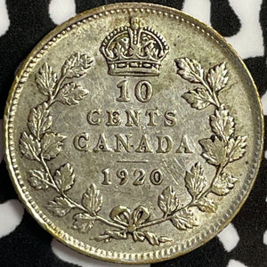 1920 Canada 10 Cents Lot#D3095 Silver! Nice!