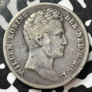 1826 Netherlands East Indies 1/2 Gulden Half Gulden Lot#D3906 Silver!
