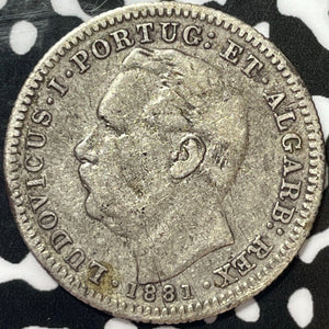 1881 Portuguese India 1/2 Rupia Half Rupia Lot#M6391 Silver!