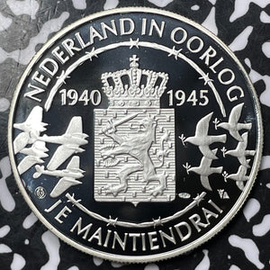 (2004) Netherlands WWII Liberation Medal Lot#OV1178 Silver! 48mm