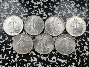 1916 France 2 Francs (7 Available) High Grade! Beautiful! (1 Coin Only)Silver!