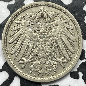 1906-A Germany 5 Pfennig (16 Available) (1 Coin Only)