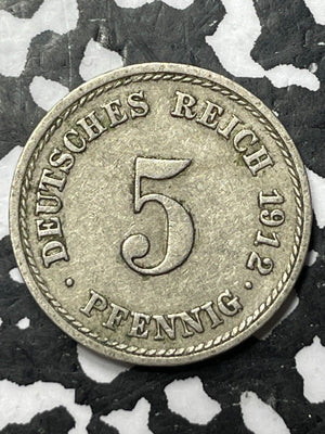 1912-F Germany 5 Pfennig (3 Available) (1 Coin Only)