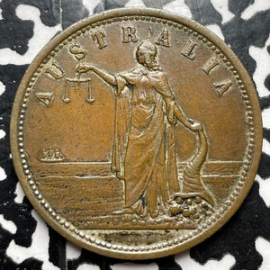 (1860) Australia Victoria R. Parker Iron Monger 1 Penny Token Lot#JM5625