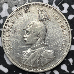 1912-J German East Africa 1 Rupie Lot#JM6578 Silver! Cleaned