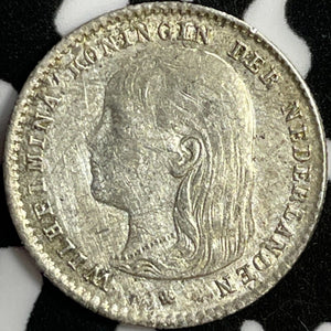 1897 Netherlands 10 Cents Lot#M8971 Silver! Nice!