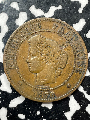 1876-A France 5 Centimes Lot#M0676