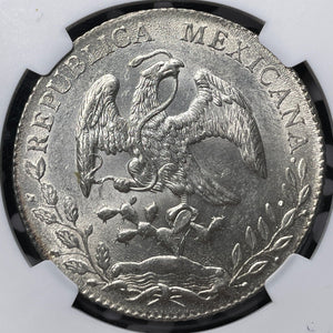 1888-Pi MR Mexico 8 Reales NGC MS62 Lot#G6479 Large Silver! Nice UNC!