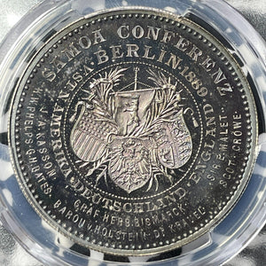1889 Germany Berlin Samoa Conference Treaty Medal PCGS SP64 Lot#G5621 Silver!