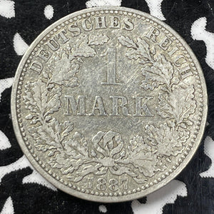 1887-A Germany 1 Mark Lot#W7242-B Silver!