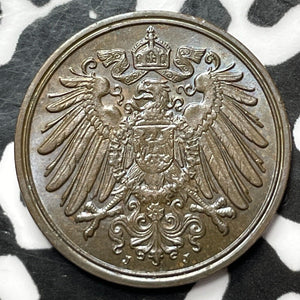1910-J Germany 1 Pfennig Lot#D3987 High Grade! Beautiful! Better Date