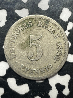 1888-G Germany 5 Pfennig Lot#V9897 Better Date