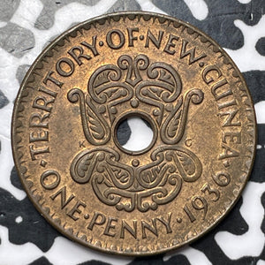 1936 New Guinea 1 Penny Lot#D4523 High Grade! Beautiful!