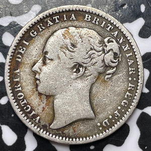 1874 Great Britain 1 Shilling Lot#D4027 Silver! Die#10