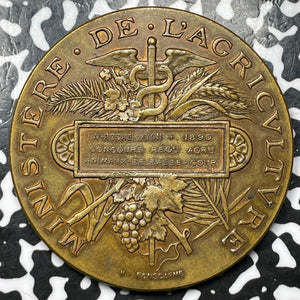 1890 France La Roche Agricultural Award Medal Lot#OV997 50mm