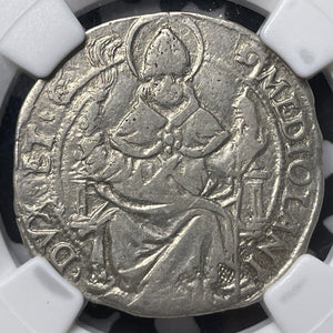 (1500-1512) Italy Milan Louis XII 1 Grosso NGC XF40 Lot#G6489 Silver! Mir-239