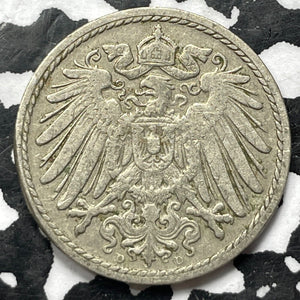 1902-D Germany 5 Pfennig (3 Available) (1 Coin Only)