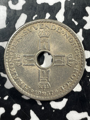 1937 Norway 1 Krone Lot#M1971