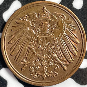 1900-G Germany 1 Pfennig Lot#D5037 High Grade! Beautiful!