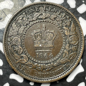 1864 New Brunswick Large Cent Lot#D3411 Nice!