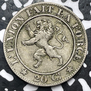 1861 Belgium 20 Centimes Lot#D3723