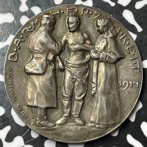 1914 Germany Empress Auguste Victoria Red Cross Medal Lot#JM6554 Silver! 34mm