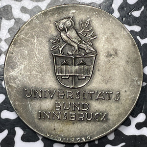 1952 Germany University of Innsbruck Medal Lot#D3924 Silver! 40mm