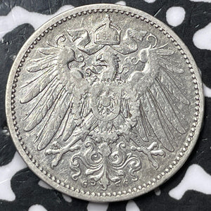 1900-G Germany 1 Mark Lot#D6744 Silver! Key Date! Old Cleaning