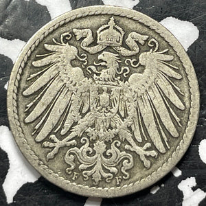 1900-F Germany 5 Pfennig (5 Available) (1 Coin Only)