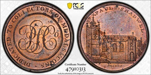 (c.1790) G.B. Middlesex Skidmore's 1/2 Penny Conder Token PCGS MS62RB Lot#G5248