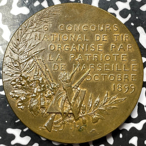 1899 France Marseille Shooting Festival Medal Lot#OV1159 49mm