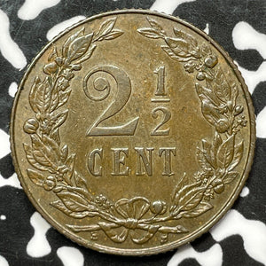 1904 Netherlands 2 1/2 Cents Lot#M7976 High Grade! Beautiful!