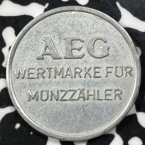 U/D Germany Berlin AEG Wertmarke Fur Munzzahler (Many Available) (1 Coin Only)