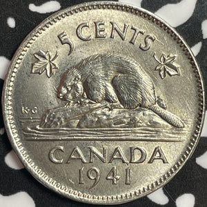 1941 Canada 5 Cents Lot#D2998 High Grade! Beautiful!