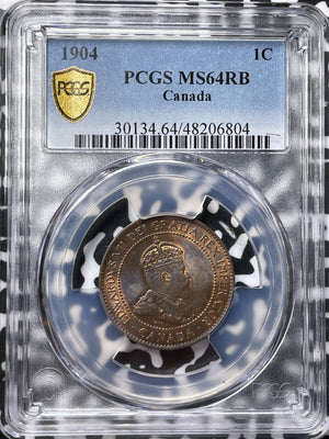 1904 Canada Large Cent PCGS MS64RB Lot#G6784 Choice UNC!
