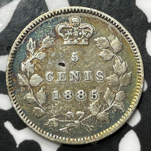 1885 Canada 5 Cents Lot#D2592 Silver! Nice!