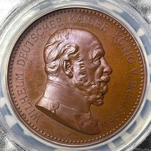 1887 Germany Prussia Wilhelm I 90th Birthday Medal PCGS SP65 Lot#GV5646