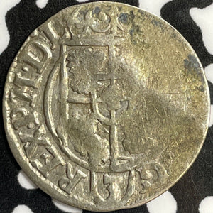 (1622-1635) Poland 3 Polker Lot#D4324 Silver!