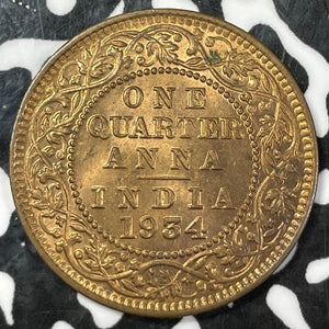 1934 India 1/4 Anna (4 Available) High Grade! Beautiful! (1 Coin Only)