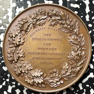 1864 Netherlands Utrecht 25th Ann. Mayor Nicolaas Kien Medal Lot#OV595 58mm