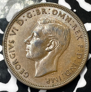 1943 Great Britain 1/2 Penny Half Penny Lot#M4050 Nice!