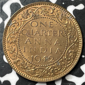 1919 India 1/4 Anna Lot#D6184 High Grade! Beautiful!
