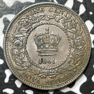 1861 Nova Scotia 1 Cent Lot#D3543 Nice!