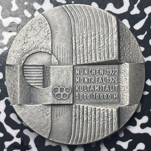 Undated Finland Lasse Viren Olympics Running Medal Lot#OV1013 Silver! 50mm